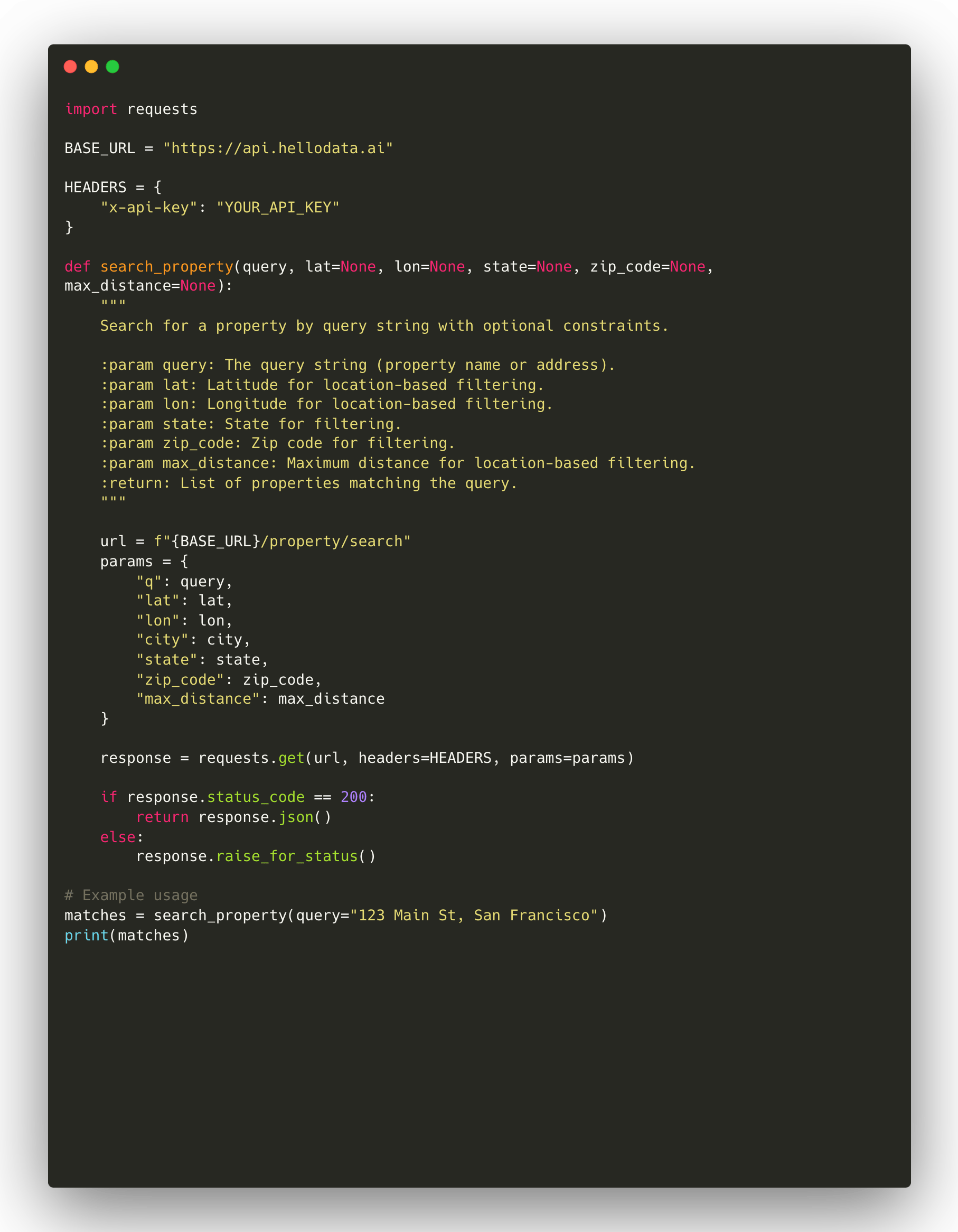 Code looking for a property